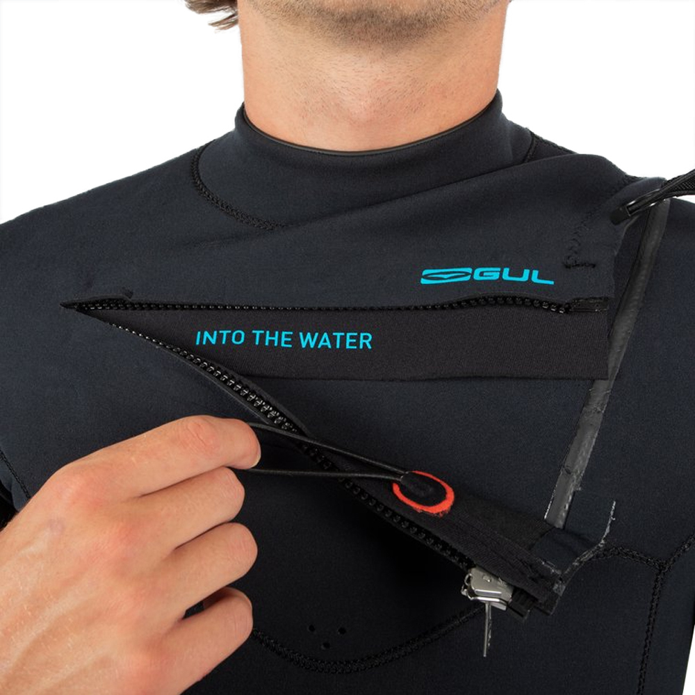 2025 Gul Mens Flexor Recore 3/2mm Chest Zip GBS Wetsuit FX1214-C2 - Black